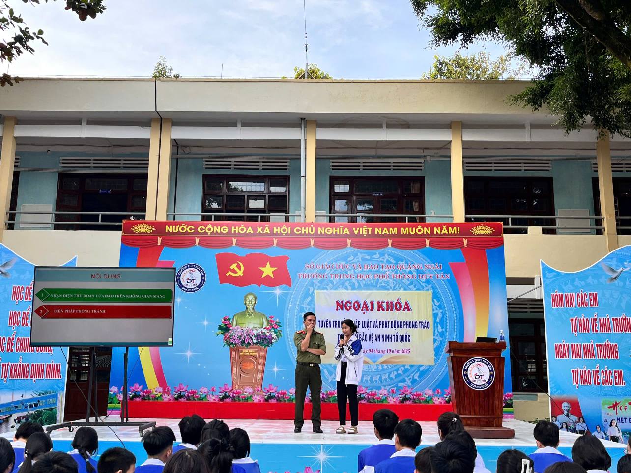 NGOẠI KHÓA TUYÊN TRUYỀN PHÁP LUẬT & PHÁT ĐỘNG PHONG TRÀO TOÀN DÂN BẢO VỆ AN NINH TỔ QUỐC